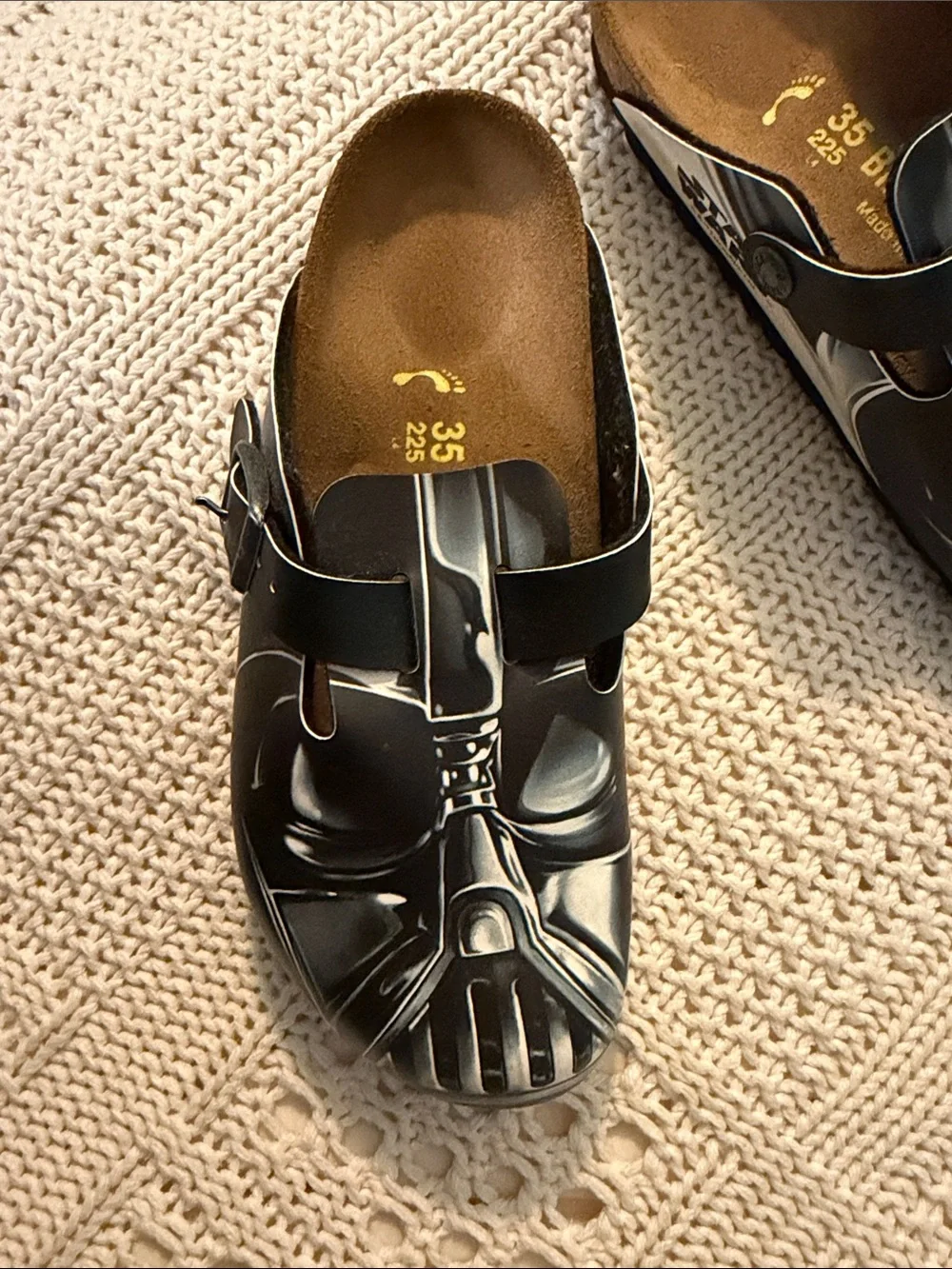 Star Wars Birkenstock- official-Black Darth Vader Graphic Slip-On Clogs - kids